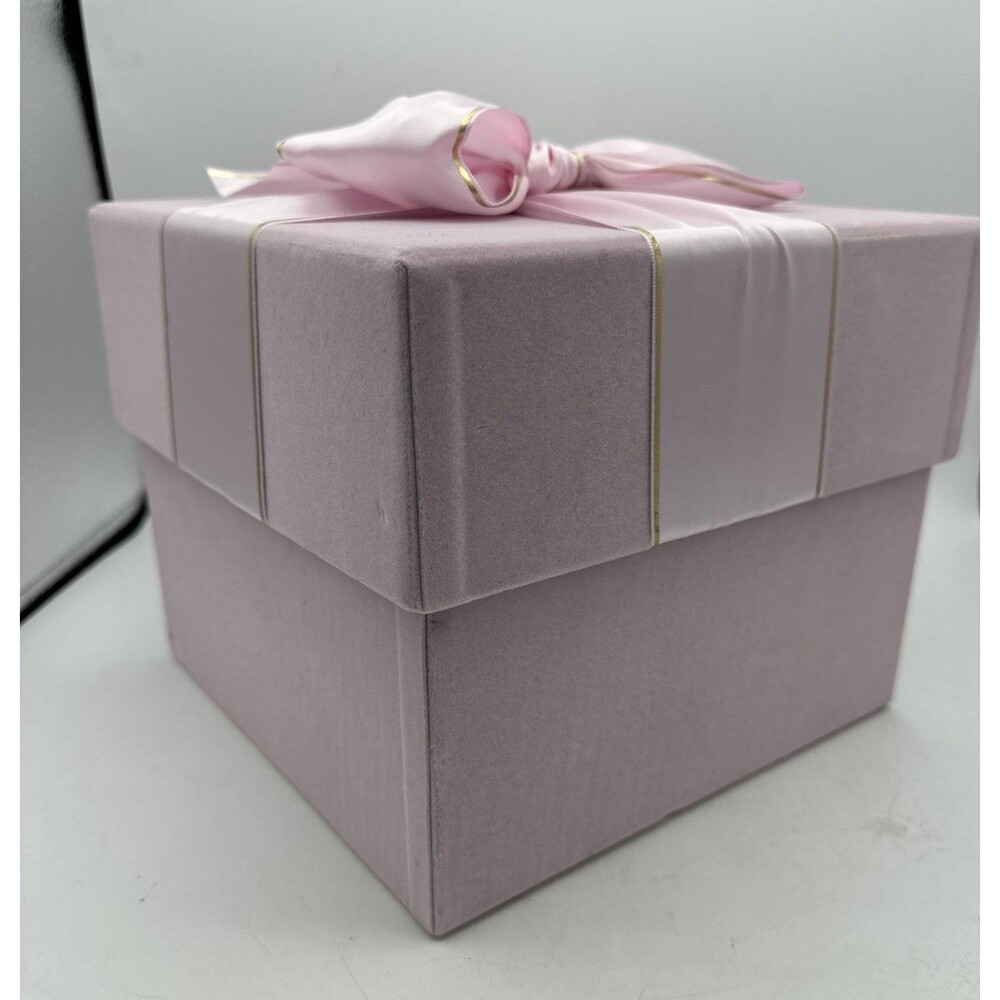 Papyrus Gift Box Pink Felt With Satin Bow Square - Picture 8 of 16